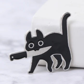 Desene Animate Creative Pisica Neagra Modelare Pop Email Pin Rever Insigne Brosa Bijuterii