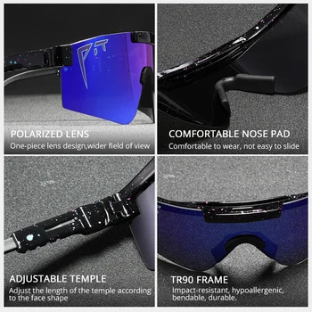Brand Original Groapă ViperMen Femei Supradimensionat ochelari de Soare Polarizat Moda Sport Nuante UV400 Windproof de Conducere Nuante Cu Cutie