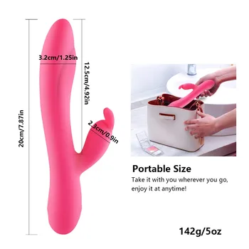 Av Rabbit Vibrator Vibrator Stimulator Clitoris G-spot Adult Sex Toy Usb de Încărcare Încălzire Vagin Femme Masturbator Vibratoare Pentru Femei