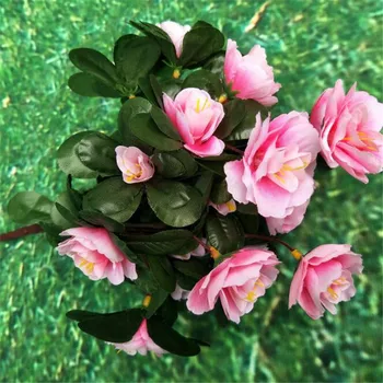 10buc Artificiale Floare Azalee 21 de capete/bucată de Mătase Deschide Crescut Fals Hibiscus 12.6