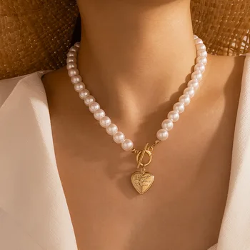De lux Pearl Carapace de Piatră Pandantiv Colier pentru Femei de Vara Star Inima Lanț Cravată Colier Boem Bijuterii Cadou