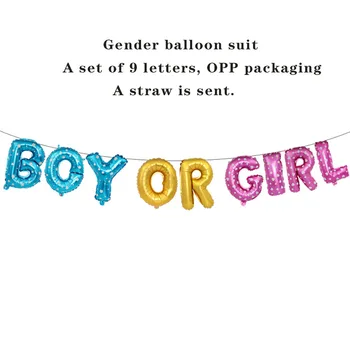Băiat Sau Fată Gen Dezvăluind Film De Aluminiu Balon Alfabet Costum De Gen Dezvăluind Balon De Gen Dezvăluind Partidul Decor 233