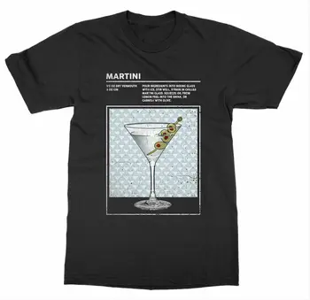 Mixed drink Cocktail Martini, Lichior T-Shirt Alcool Barman Vara din Bumbac cu Maneci Scurte O-Gât pentru Bărbați Tricou Nou S-3XL