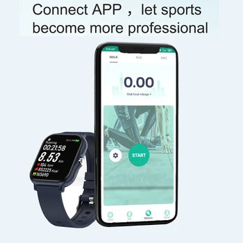 H20 Ceas Inteligent Pentru Barbati Femei 1.69 Inch Ecran Tactil Complet De Fitness Multi Modul Sport Tracker Heart Rate Monitor Somn Smartwatch