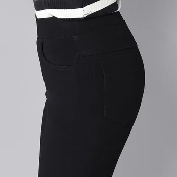 Elastic Jambiere Femei 170-185cm Extins Creion Lungime Pantaloni de Primavara Toamna Jambiere Negre pentru Fete Inalte Timp de Câmpie Pantaloni