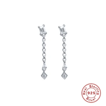 ROXI Lung Cercei Stud pentru Femei Cristale de Zircon Cercei Bijuterii Argint 925 Cercei Cercei Pendientes Plata 925