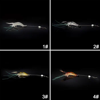 9cm/3.54 în Nada de Pescuit Luminescente Soft de Simulare Creveți Artificiale Manivela Momeala Momeli de Pește Momeli de Pescuit în Marea Sport de Iarnă