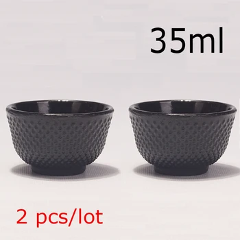 De Vânzare la cald 2 buc Fonta Set cesti de ceai Ceașcă de ceai Cupe Pentru Japoneză Tetsubin Drinkware 35ml Manual Kung Fu Instrumente Top-grad