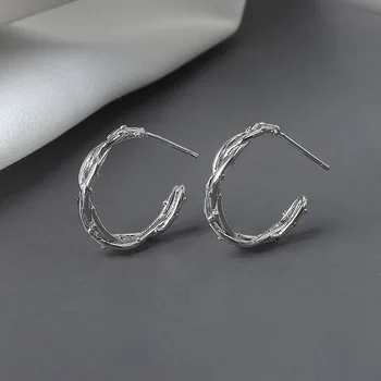 QMCOCO Argint 925 Neregulate Rotund-Forma Stil Vintage Geometrie Mici Cercei Stud Pentru Femei Bijuterii Accesorii