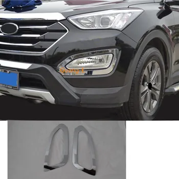 Auto Styling Acoperi Detector ABS Crom de Ceață Față Lampă Lumina de Echipare Cadru 2 buc Pentru Hyundai IX45 SantaFe Santa Fe 2013-2018