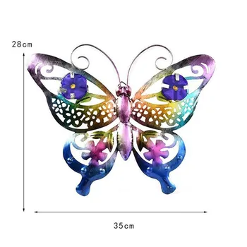 Moda Pictat 3D Fluture Metalic de Perete de Arta Ornamente Decor Fluture Drăguț Animal Home Garden Agățat de Perete Art Decor