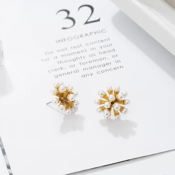 De înaltă Calitate Pin Moda Cercei perle de culoare ivory Stocurile de Vânzare Femei de Cercei Stud 2020 Bijuterii Noi