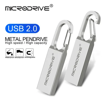 Metal USB Flash Drive 32GB 16GB Pendrive Stick de Memorie Flash de 64gb, 128gb impermeabil Pen Drive usb disk cu cheie lanț