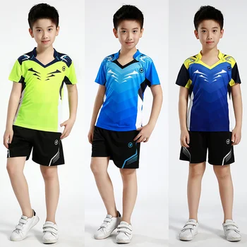 Nouă copii cu maneci scurte Badminton tricou Copii haine sport de Tenis, tricouri,tenis de Masă, tricouri fete ,sport badminton costum B127