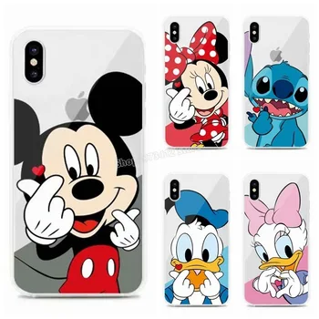 Disney Mickey Minnie Caz de Telefon Donald Duck Cusatura pentru IPhone12ProMax Iphone 11 Cazuri pentru Fata pentru Femei Accesorii Telefon Cadouri