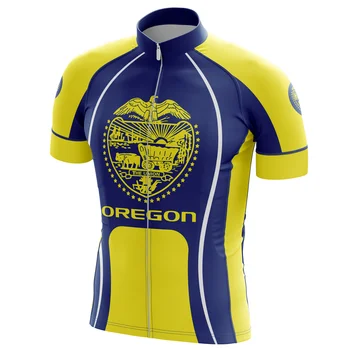 HIRBGOD 2020 Nou de Vară pentru Bărbați Ciclism Jersey iute Uscat Respirabil Maneci Scurte cu Bicicleta Tricou Albastru Galben de Echitatie Top,TYZ410-01