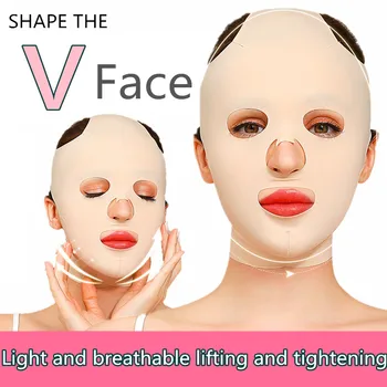 Facial Delicat Subțire De Masca De Fata De Slăbire Bandaj De Îngrijire A Pielii Formă De Centură De Ridicare A Reduce Bărbia Dublă Măști Faciale Bucati Banda