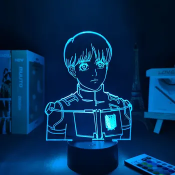 Manga Atac pe Titan Levi Ackerman 3D Lampa Anime Cifre Cadou Pentru Prietena Lumini de Noapte Nightlight Copil Pentru Acasă Lumina de Neon