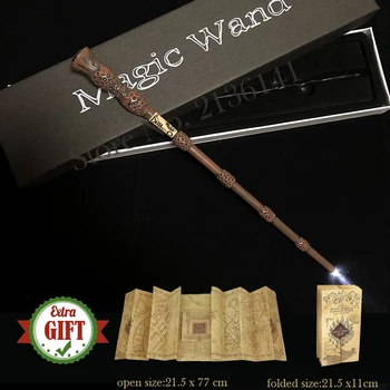 22 de Tipuri de Baghete Magice Malfoy Sirius Hermione Dumbleindsdore Lumina Baghetă Magică cu o Cutie-Cadou de Ambalare 1 Hartă Ca Cadou