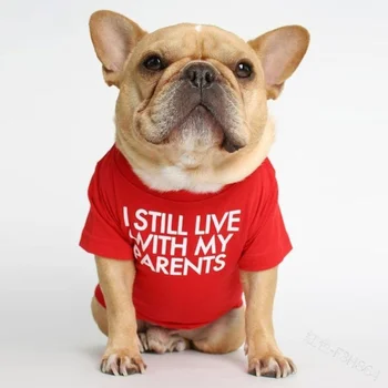Respirabil de Haine pentru Câini Imbracaminte pentru animale de Companie pentru Câini de talie Mică Litere Tipărite Haine de Câine Bulldog francez Chihuahua Vara Câine Vestă T-shirt