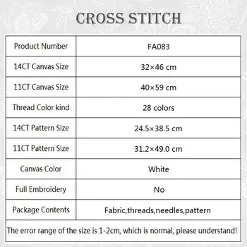 Cross Stitch Fabrica Seturi Totul merge lin Modele de Pânză Aida 14ct 11ct kit de Broderie Manual DIY Manual