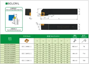 1 BUC SCLCR2020K09 SCLCL2020K09 SCLCR2020K12 SCLCL2020K12 de Cotitură Externe Suport scule Strung CNC de Tăiere de Tăiere Pentru CCMT Insertii