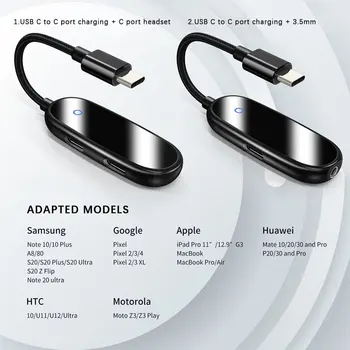 C USB HUB Tip C 2 Port Multi Splitter Adaptor 3. 5mm Jack pentru Căști de Încărcare Robinet Plug Dual Conector Pentru Samsung Huawei, Xiaomi