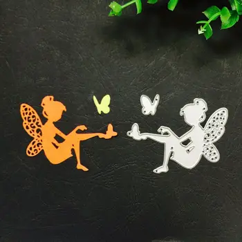 Butterfly Fairy Tăiere de Metal Moare Stencil DIY Scrapbooking Album Timbru Carte de Hârtie Relief Ambarcațiuni Decor Aug. 25