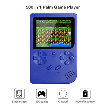 Consola de Jocuri Video Built-in de 500 Retro Classic Games 3.0 Inch Portabil de Buzunar, Consola de jocuri Mini Player Portabil pentru Copii Cadouri