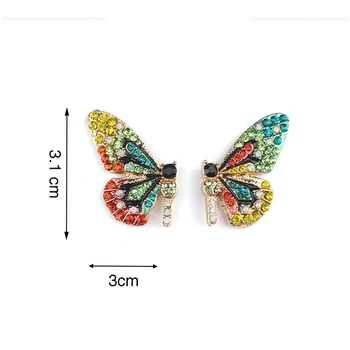 Femei Personalitate Fluture Frumos Pandantive De Cristal Multicolore Stras Coliere Doamna Partid De Sex Feminin De Călătorie Cercei Bijuterii