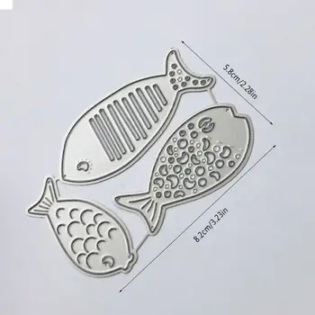 Pește de Tăiere de Metal Moare Stencil Scrapbooking DIY Album Timbru Carte de Hârtie Grava E56E