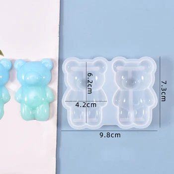 2 buc Casă de Pluș și Păpuși Drăguț Set de Trei-Dimensional-Up Bijuterii Mucegai Silicon Diy Cristal Epoxidice Mucegai
