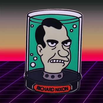 Discursul Instrument de om Richard Nixon Capul Amuzant Email Pin Show TV de Desene animate Fanii Spoof Brosa
