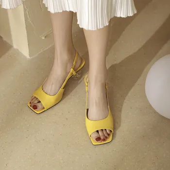 FEDONAS Banda Elastica Pantofi de Femeie Tocuri 2021 Tendință de Moda Spate Curea Tocuri inalte Pompe Pentru Femei Superficial Petrecere de Lucru Femei Pantofi