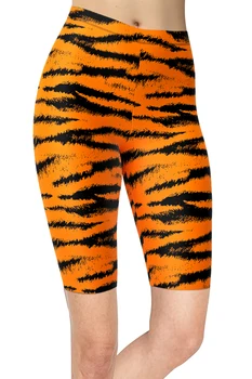 Sissycos 2021 Noi Femeile Tigru Imprimate Jambiere Scurte Model Animal Stretch Elastic de Fitness Periat Unt Moale Împinge în Sus Pantalonii