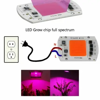 LED COB Chip spectru Complet 10W 20W 30W 50W Watt plante cresc lumini bec lampa 110V 120V 220V 240V Drive-gratuit Planta proiector
