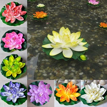 1BUC Plutitoare Lotus Flori Artificiale Nunta Petrecere Acasă Decoratiuni DIY Crin de Apă Mariage Fals Plante