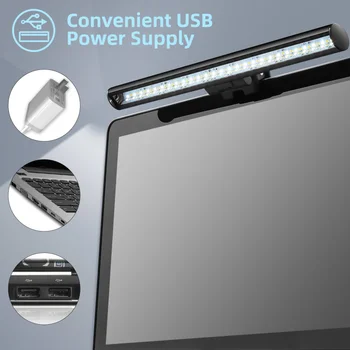 NOUL LED Estompat USB Lămpi de Birou Laptop Monitor Ecran Bară de Lumină LED-uri Desktop Lampă de Masă de Protecție a Ochilor Lampa de Citit