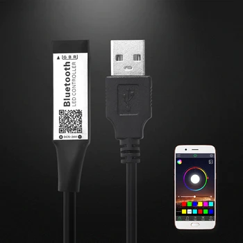 1 BUC Inteligent RGB Bluetooth Timer Controler USB de Înaltă Calitate LED-uri Controler Bluetooth pline de culoare Lumina RGB 3528 5050 Lumina Benzi