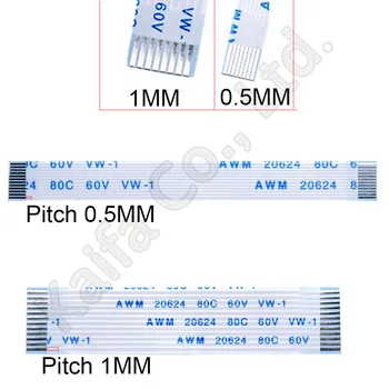 10BUC 8P Linia de lungime 6 cm-40 CM 10 CM 15 CM 20 CM 25 CM tv cu Cablu Flexibil FFC FPC LCD Cablu AWM 20624 80C 60V VW-1 Teren de 0.5 1.0 MM