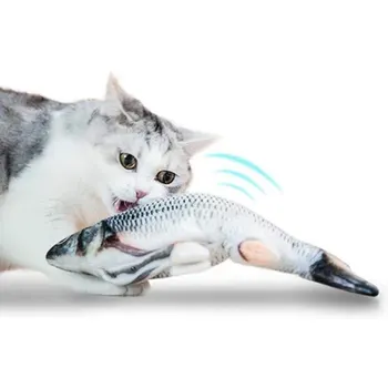 Mișcare De Pește Electrice De Jucarie Pentru Pisica Incarcator Usb Interactiv Pisica Mesteca Musca Jucării Catnip Consumabile Pisoi Peștele Pisică Datul Jucărie