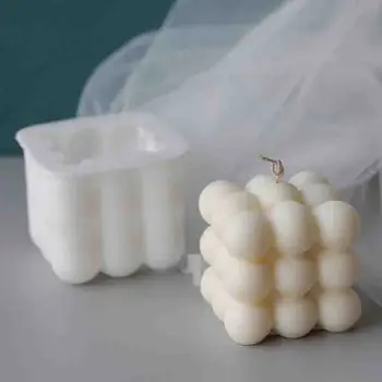 Mini Cube Lumânare Mucegai Silicon Lumânări Parfumate 3D Rășină Tort Bakeware