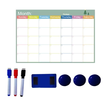 Memo Planificator Săptămânal Multi-Scop Magnetic Frigider Tabla cu 3 Magnetice Markere Uscate