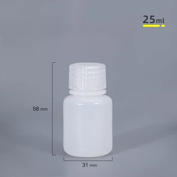 25ML HDPE Reîncărcabile Sticla cu Capac translucid reactiv lichid recipient mic gura etans sticlele de Calitate Alimentară 10BUC