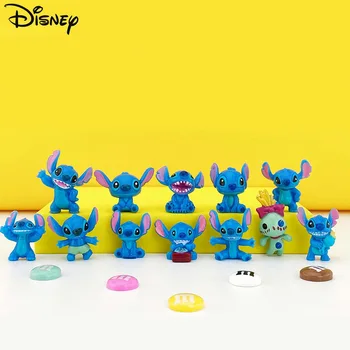 Disney Anime Figurine de Jucărie Lilo&stitch Papusa Mini Cusatura Copilul Tort Fân Accesorii Decor Ornament Drăguț Cadouri Model