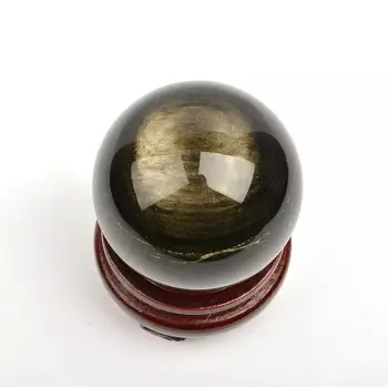 MOKAGY 60mm-70mm Naturale Rare Ostentative Argint Ochi de Obsidian Minge de Piatra Sferă de Cristal cu Suport 1 buc