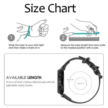 20mm/22mm trupa ceas Pentru Samsung Galaxy watch 3 46mm 42mm Active2/de Viteze S3 frontieră nailon nato bratara huawei gt 2-2e-pro curea