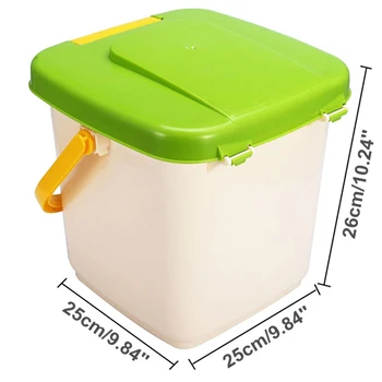 12L Compost Bin Recycle Compostorul Aerat de Compost Bin PP Casă Organice Gunoi Găleată Bucatarie Gradina produse Alimentare Containere pentru Deseuri