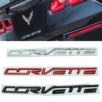 3D masina de Metal Autocolante și Decalcomanii Pentru Chevrolet CORVETTE Stingray C8 ZR1 Masina Portbagajul din Spate a Corpului Emblema, Insigna Autocolante