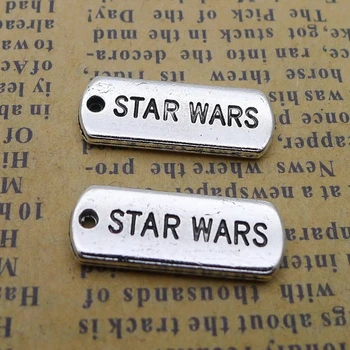 100buc Star Wars Farmece 8mm x 21mm DIY Bijuterii Pandantiv argint antic culoare